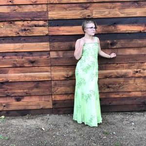 Vintage 90’s Sean Collection lime green formal